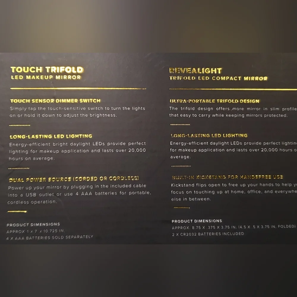 Impressions Touch and Go mirror set
